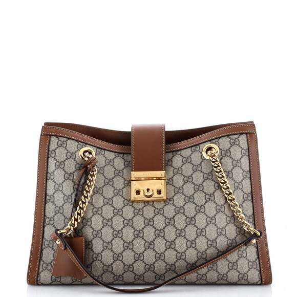 Gucci Handbags - Gucci Padlock Chain Tote Gg Coated #202073G19B